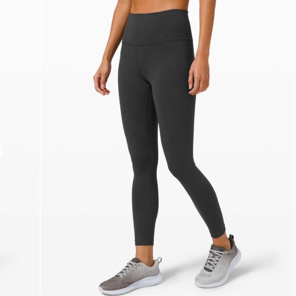 Lululemon Wunder Train High-Rise Tight 25" Heathered Graphite Grey Size 2 - Picture 2 of 7